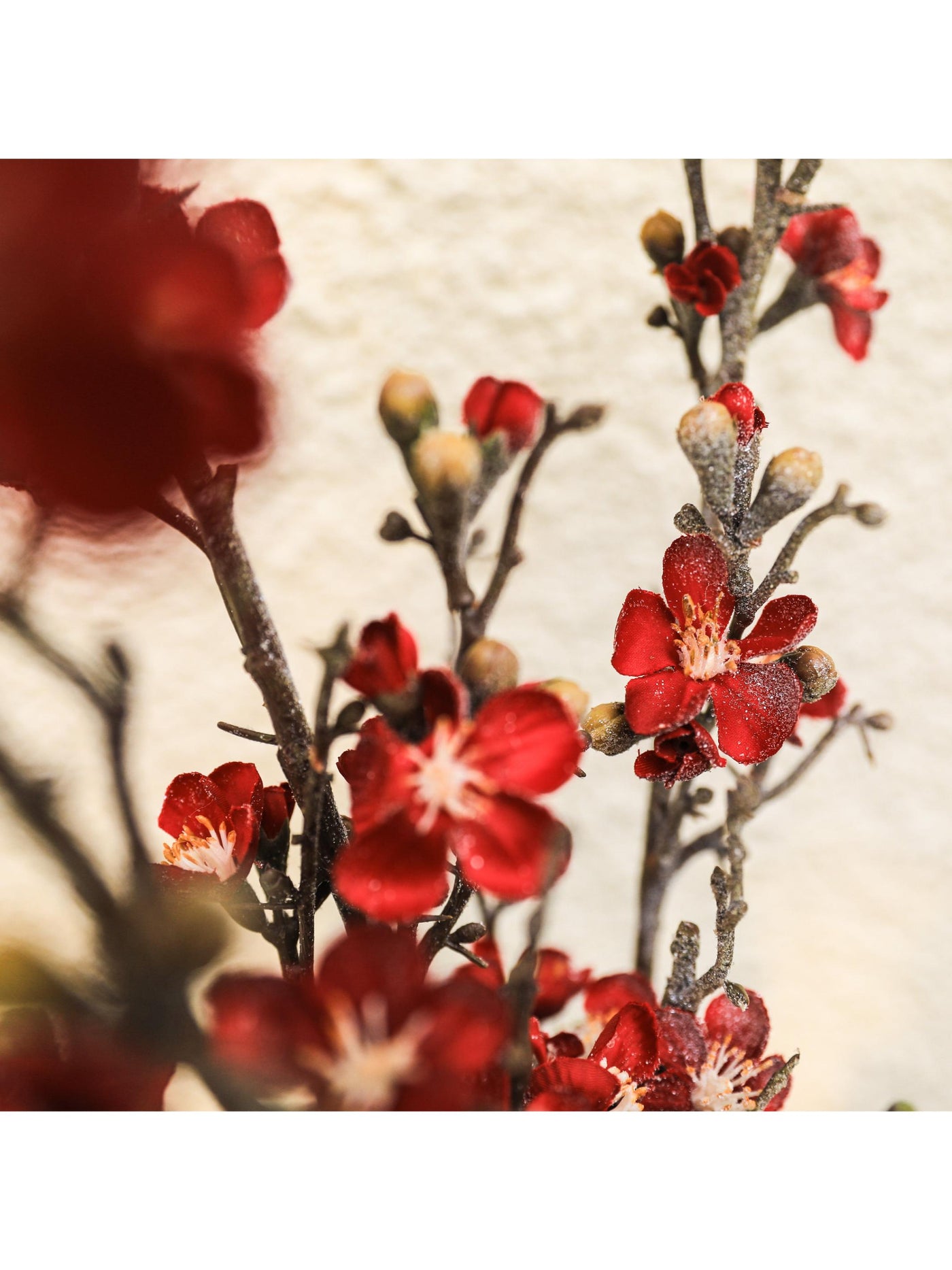 Artificial Flower Winter Cherry Blossom Red