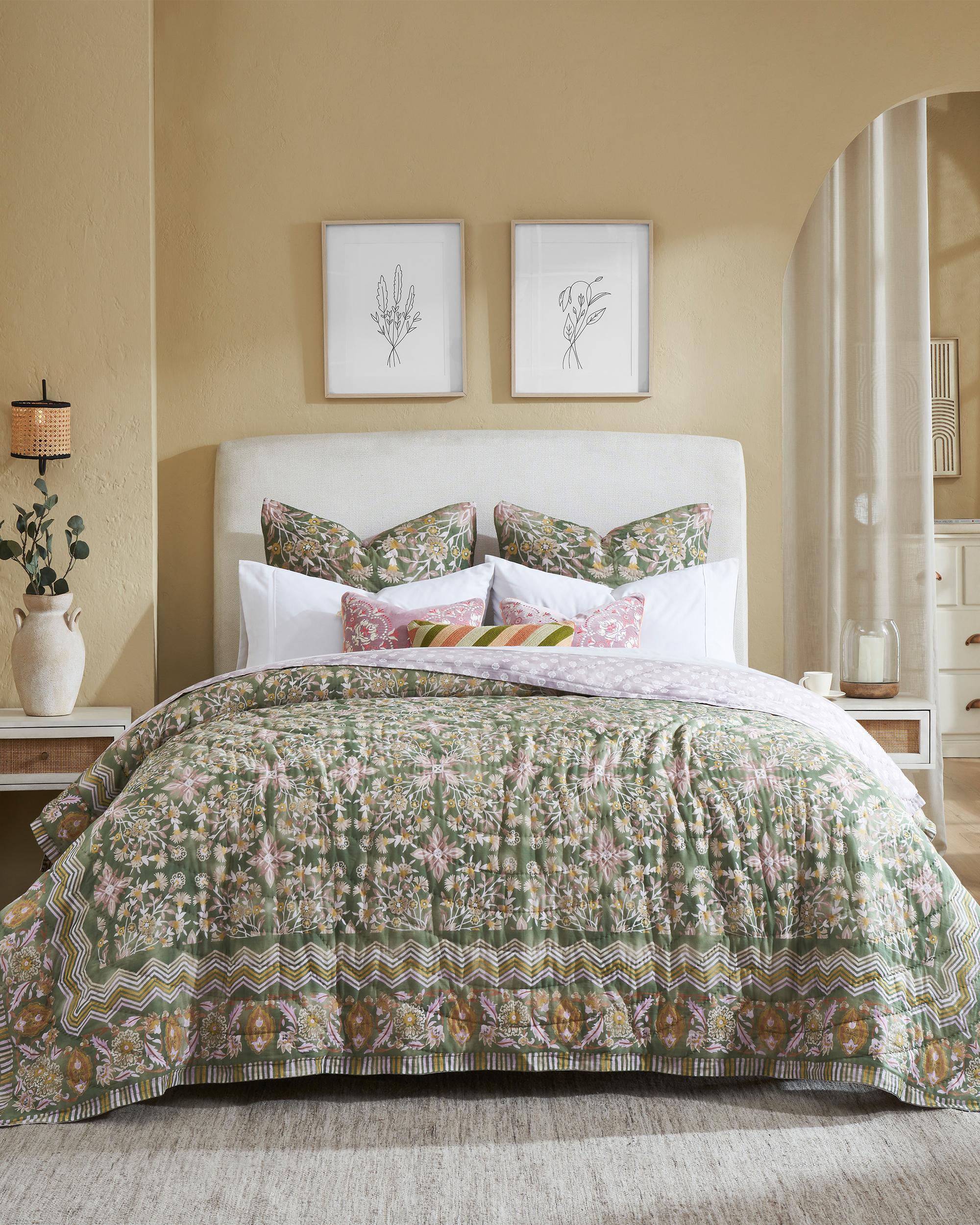 Rahat green quilt