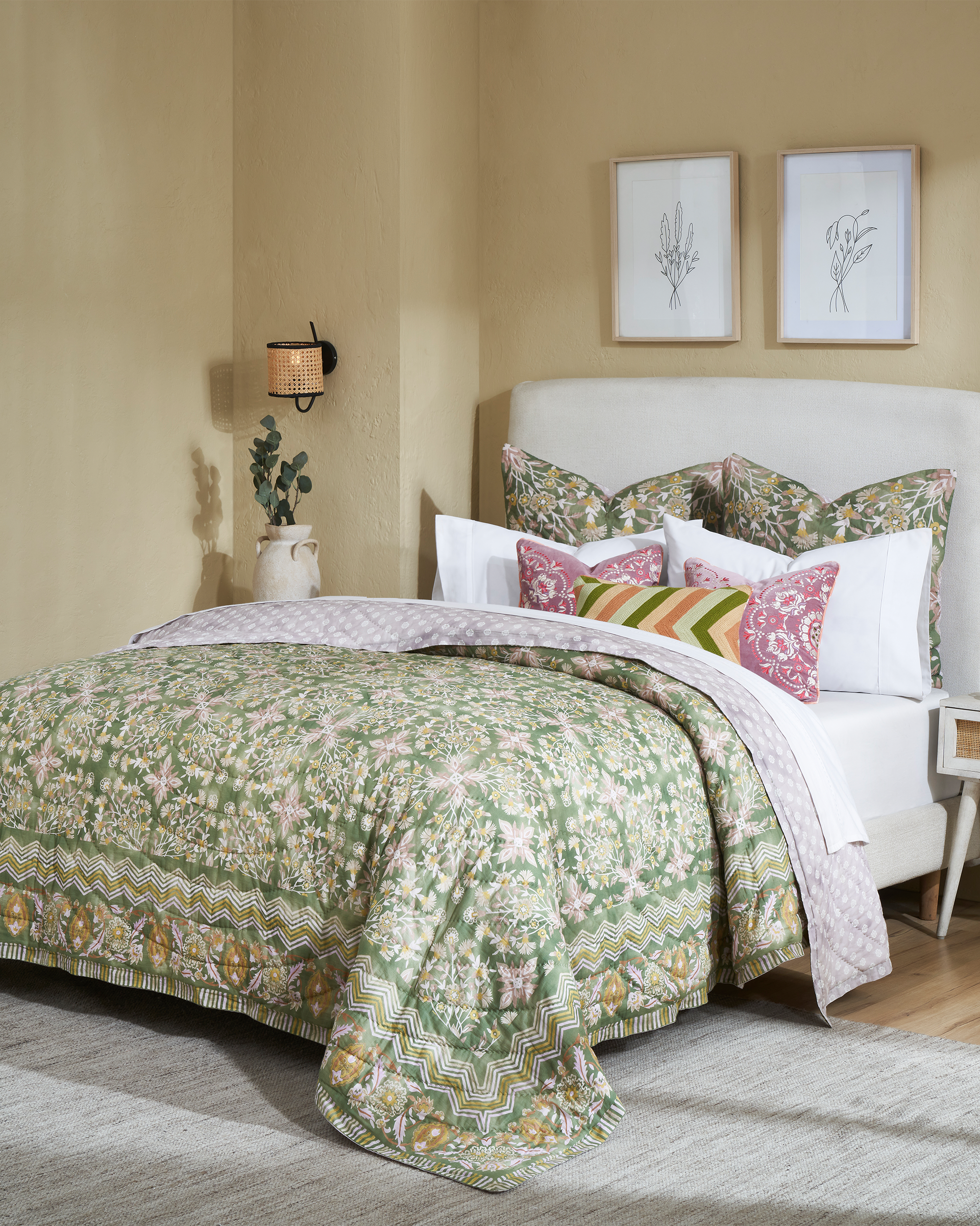 Rahat green quilt