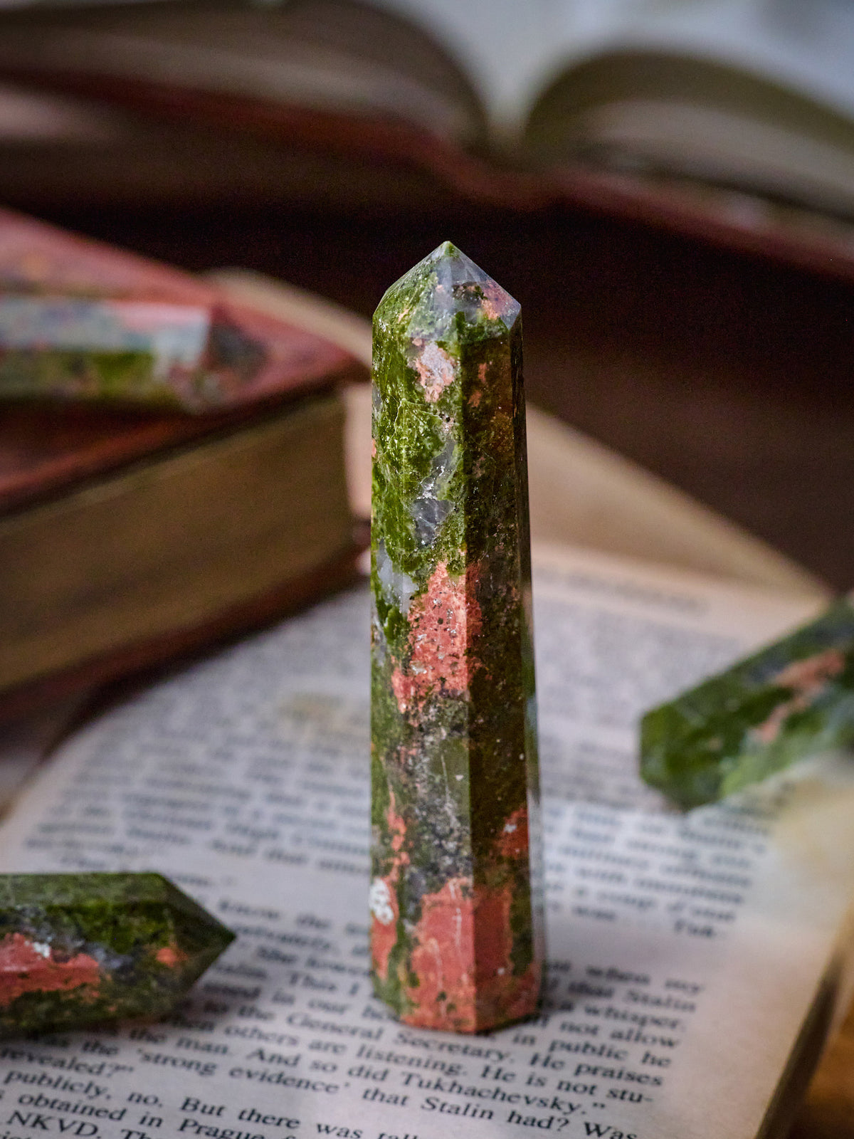 Semi-precious Gemstone - Unakite Tower