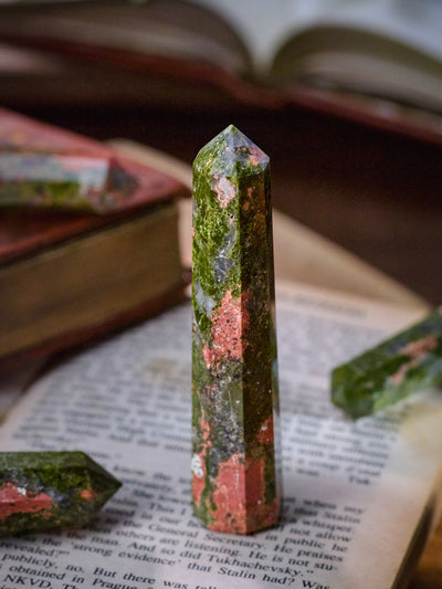 Semi-precious Gemstone - Unakite Tower
