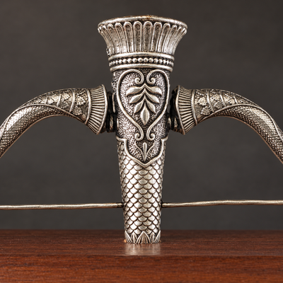 Ram Dhanush Agarbatti Stand in Pure Silver Plating