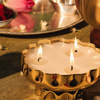Footed Flower Candle