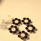 Petal Tlight holder with tlights set of 5 - Silver