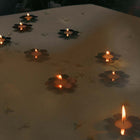 Petal Tlight holder with tlights set of 5 - Silver