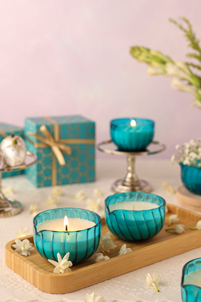 Prism Candle- Turquoise