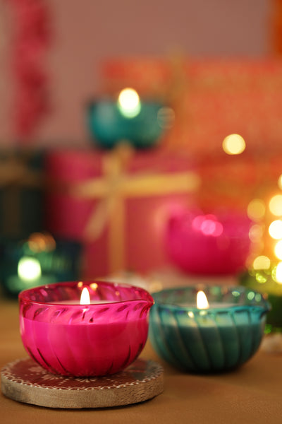 Prism Candle- Turquoise