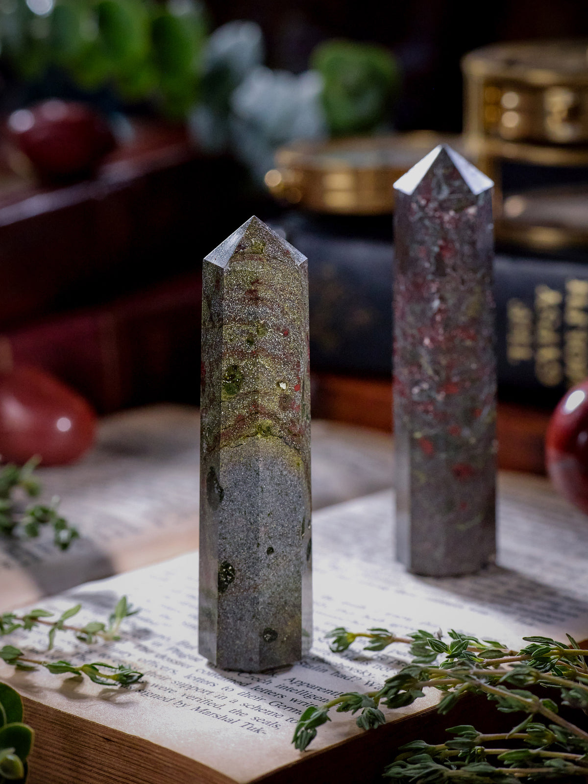 Semi-precious Gemstone - Dragon Blood Jasper Tower - Product Image 