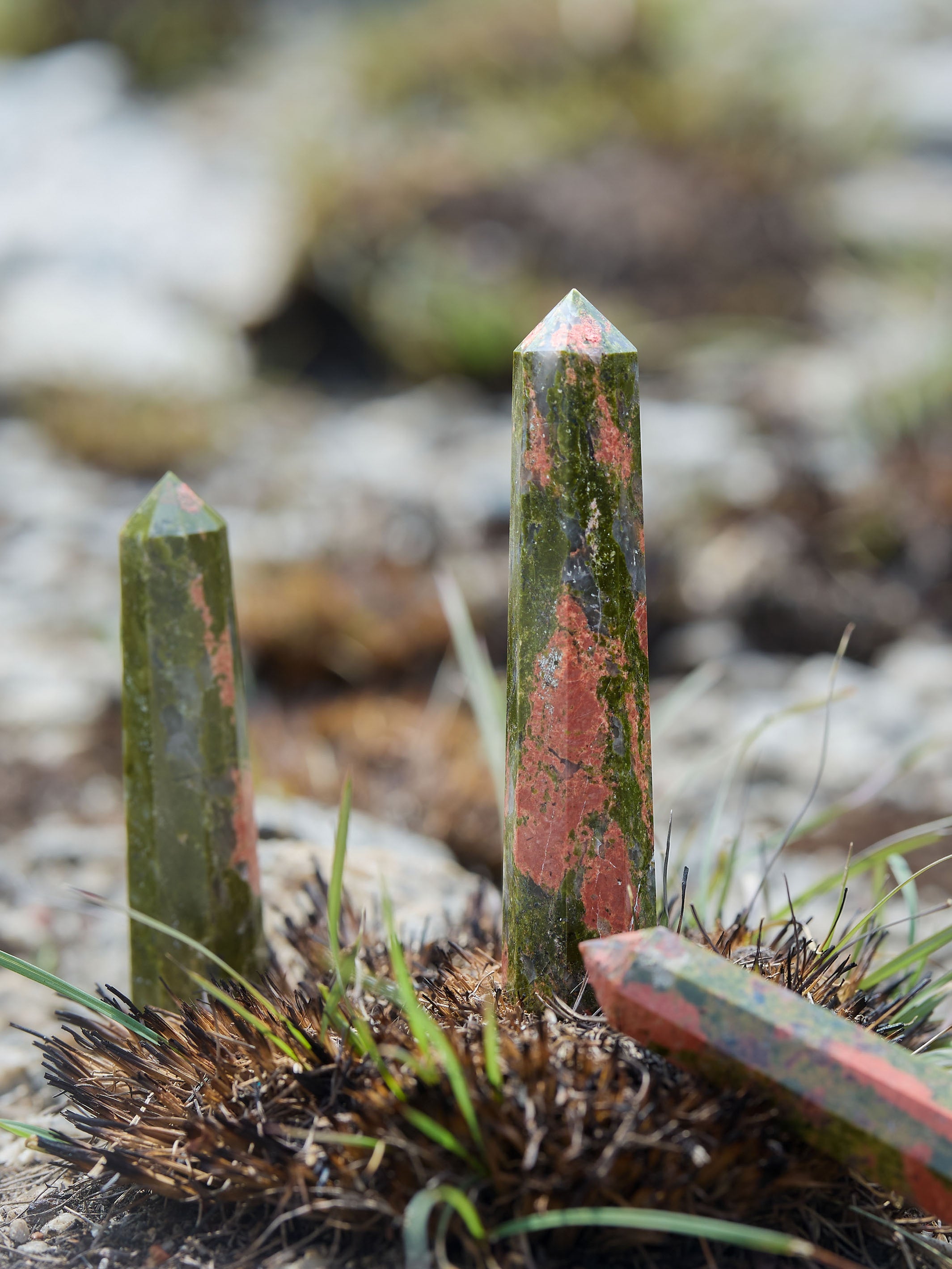Gemstone Tower | Unakite Obelisk
