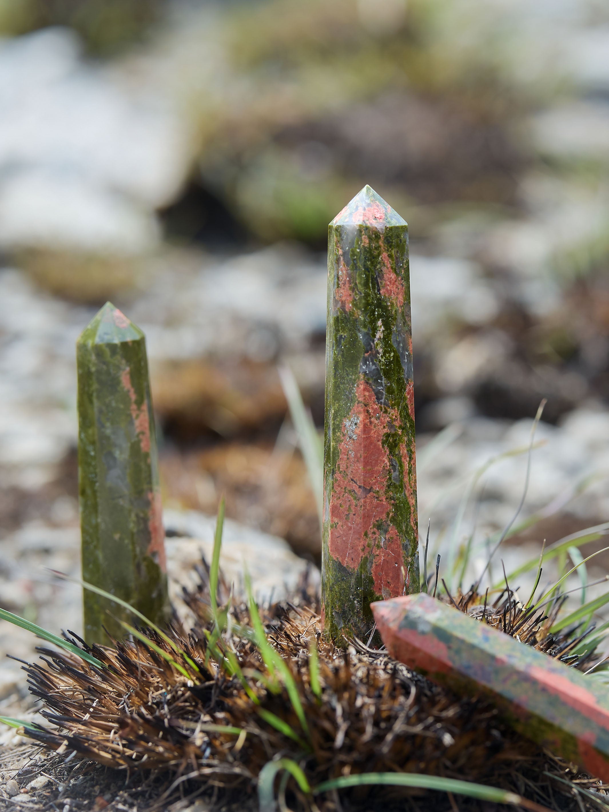 Gemstone Tower | Unakite Obelisk