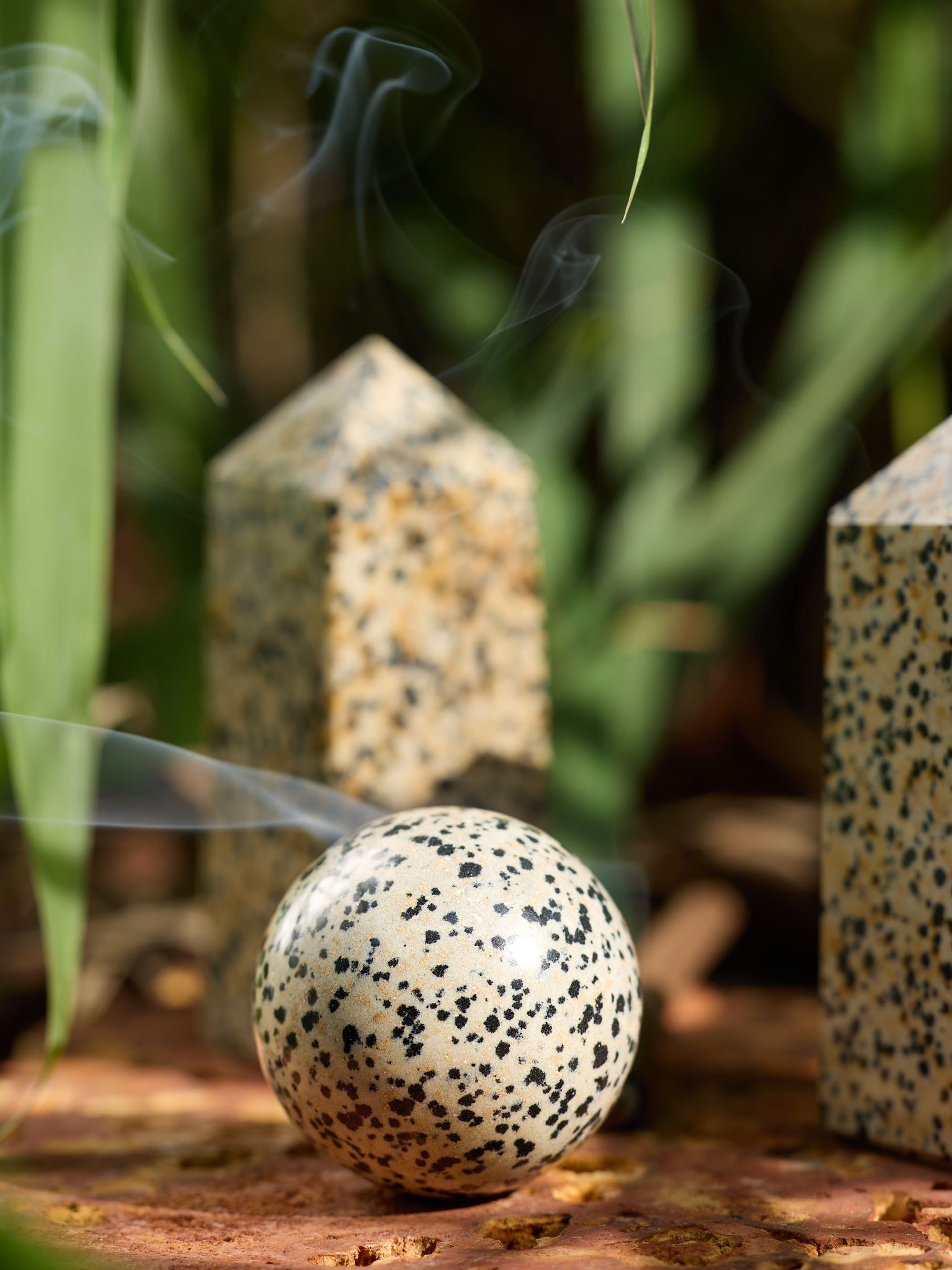 Semi-precious Gemstone - Dalmatian Jasper Sphere