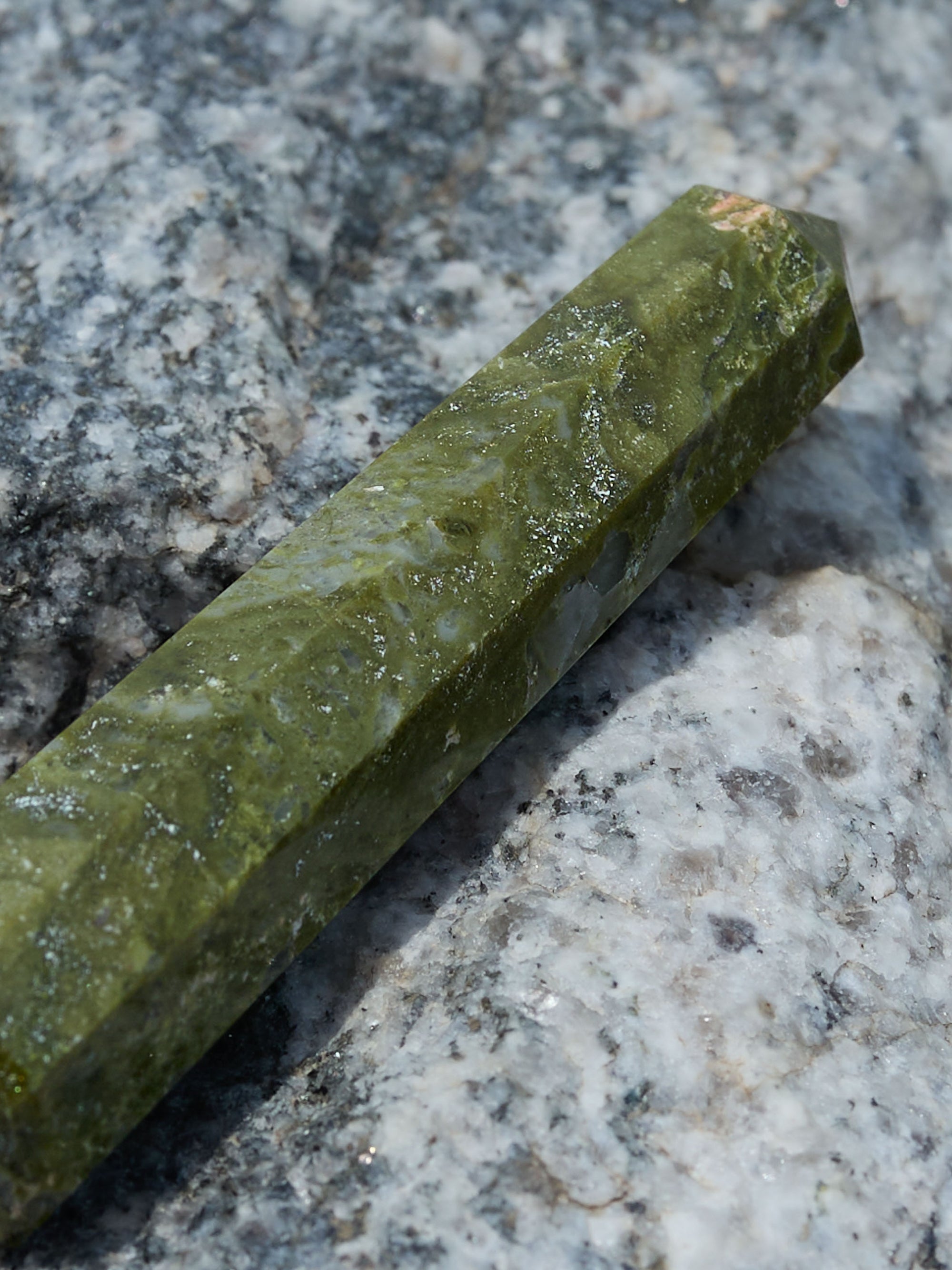 Gemstone Tower | Unakite Obelisk