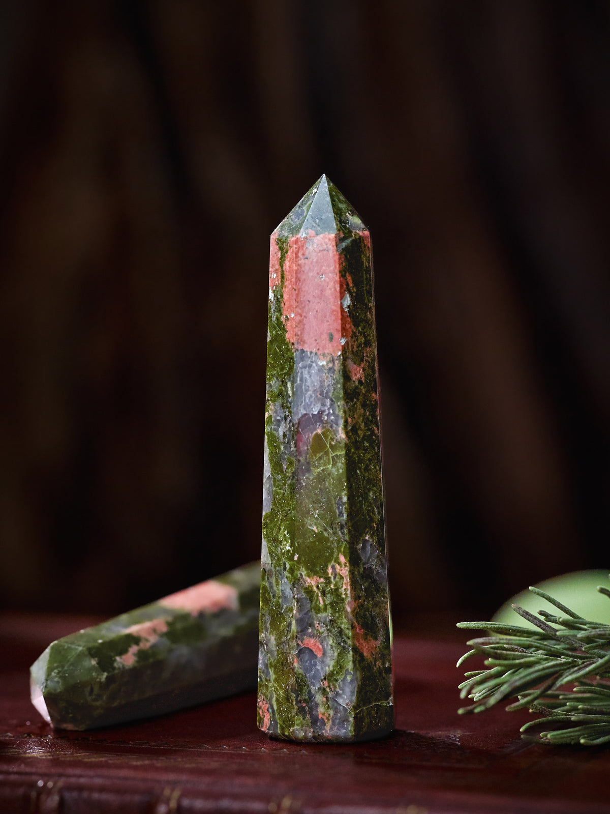 Semi-precious Gemstone - Unakite Tower