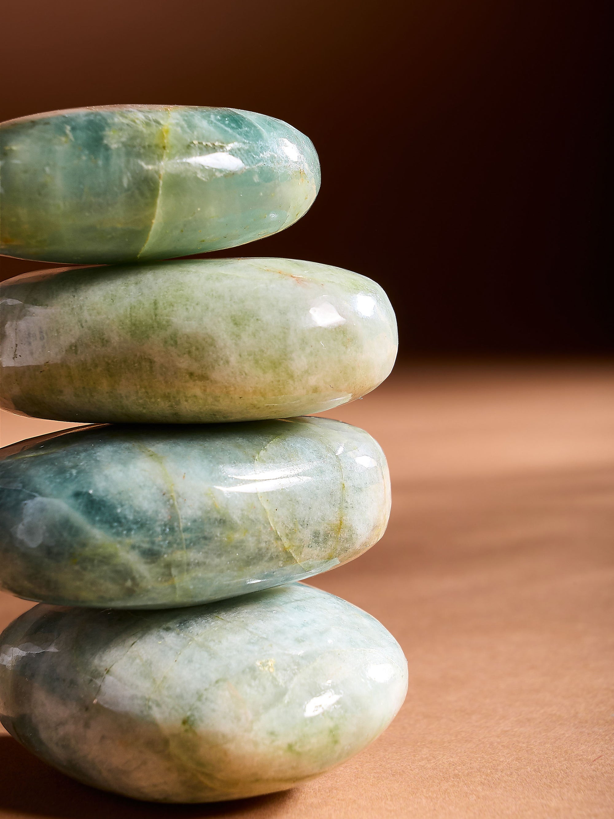 Semi-precious Gemstone - Aquamarine Palm Stone