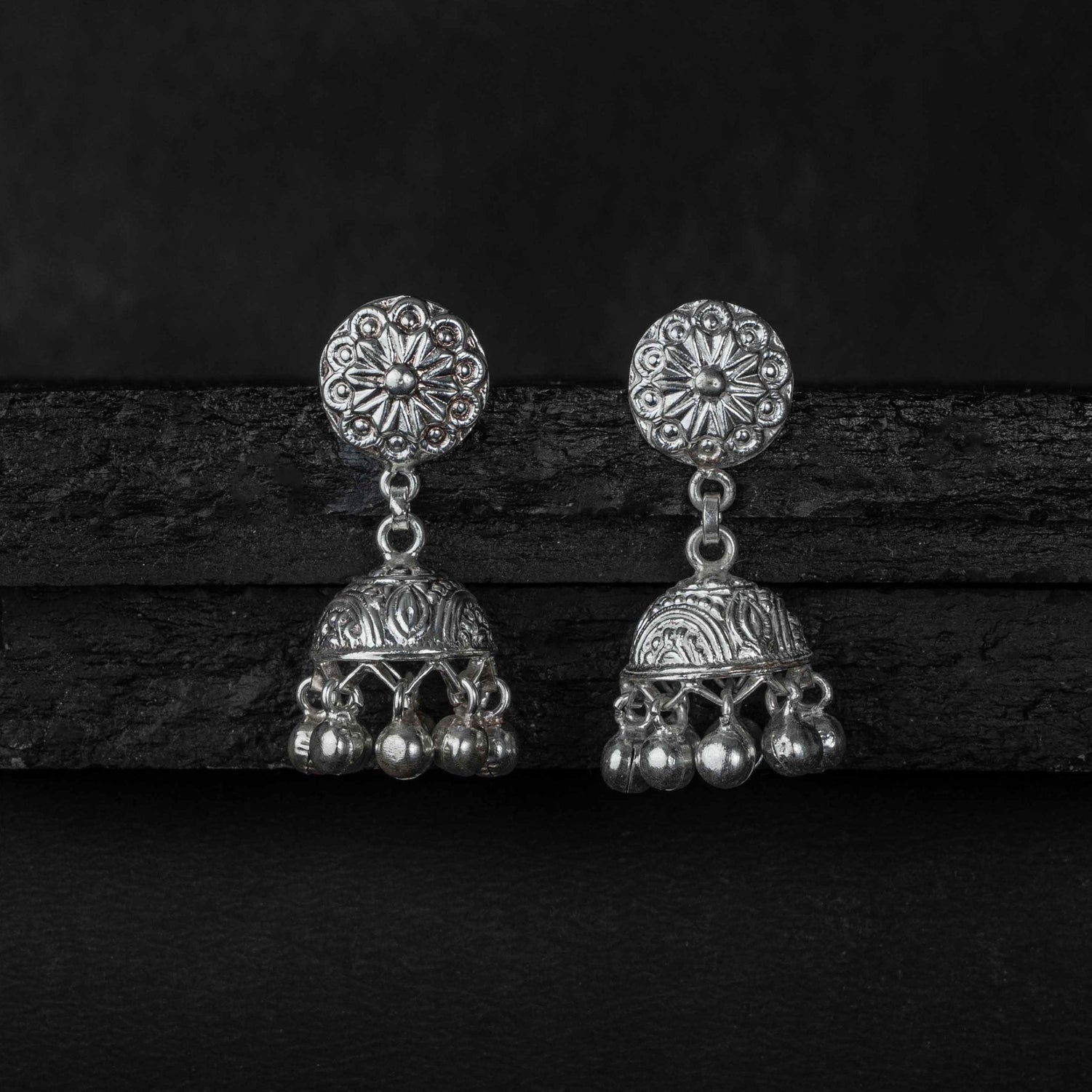 Tara Silver Jhumki Earring