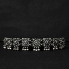 Chauki Ghungru Guluband Silver Choker