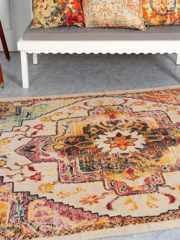 Aurora Bloom Embroidered Rug