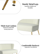 Velvet 2-Seat Armless Loveseat