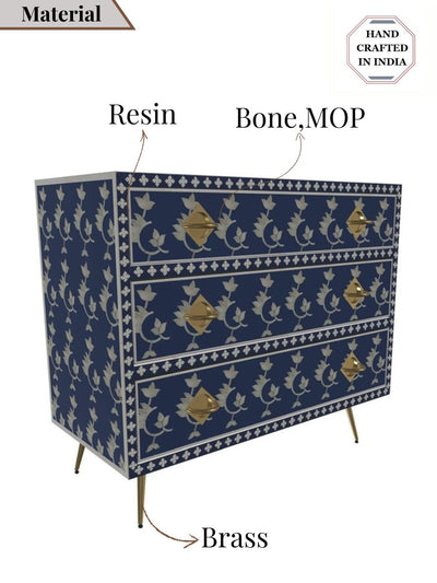 Inlay Chest of Drawers - Overlay Floral