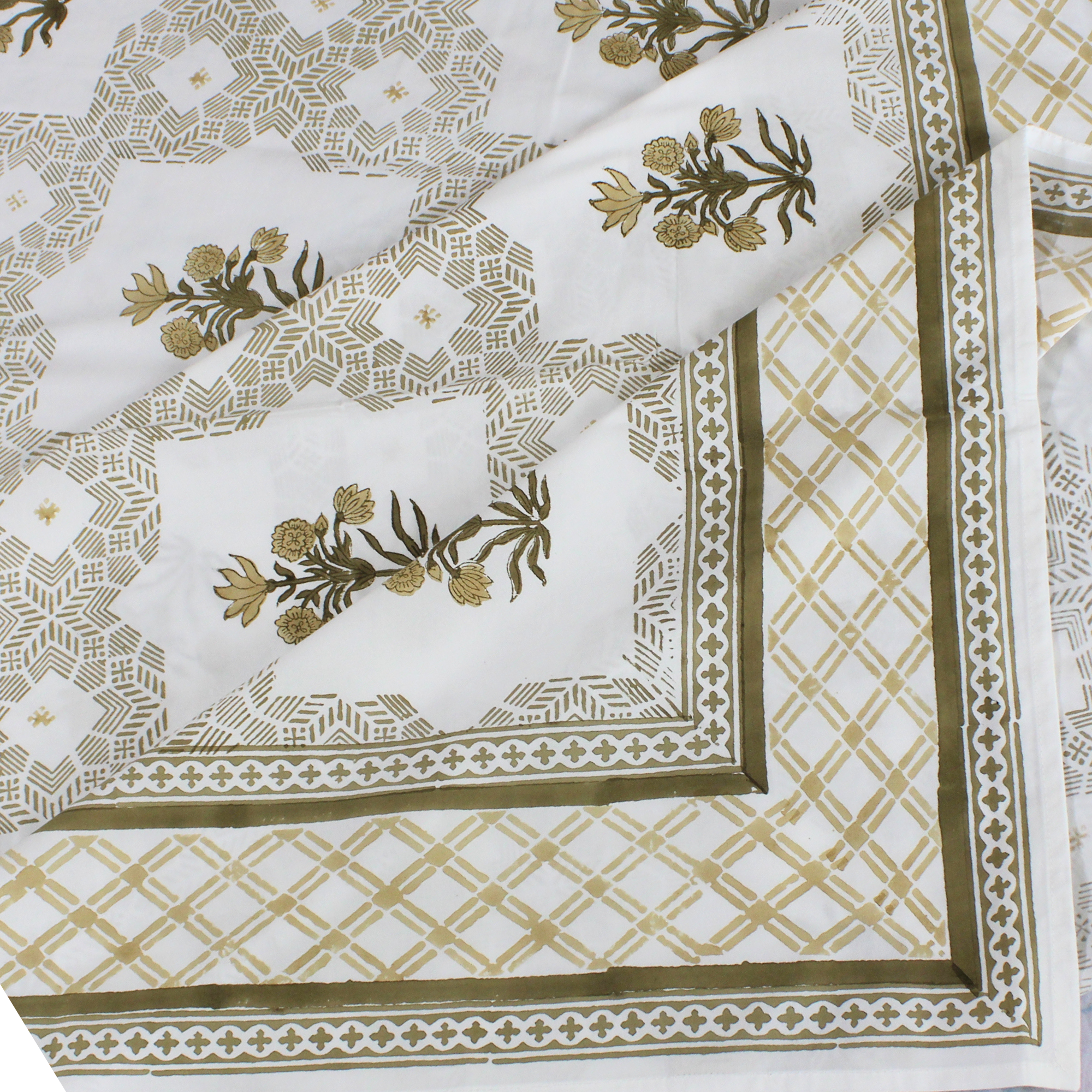 Colors Of The Garden Handblock Bedsheet