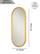 Classic Oblong Mirror- Gold
