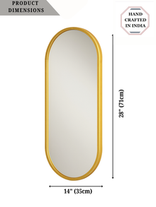 Classic Oblong Mirror- Gold