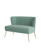 Velvet 2-Seat Armless Loveseat