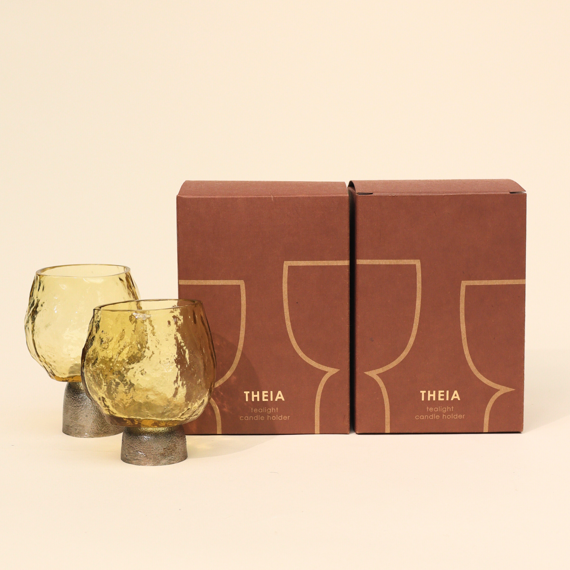 Theia Tealight Holder -  Gold