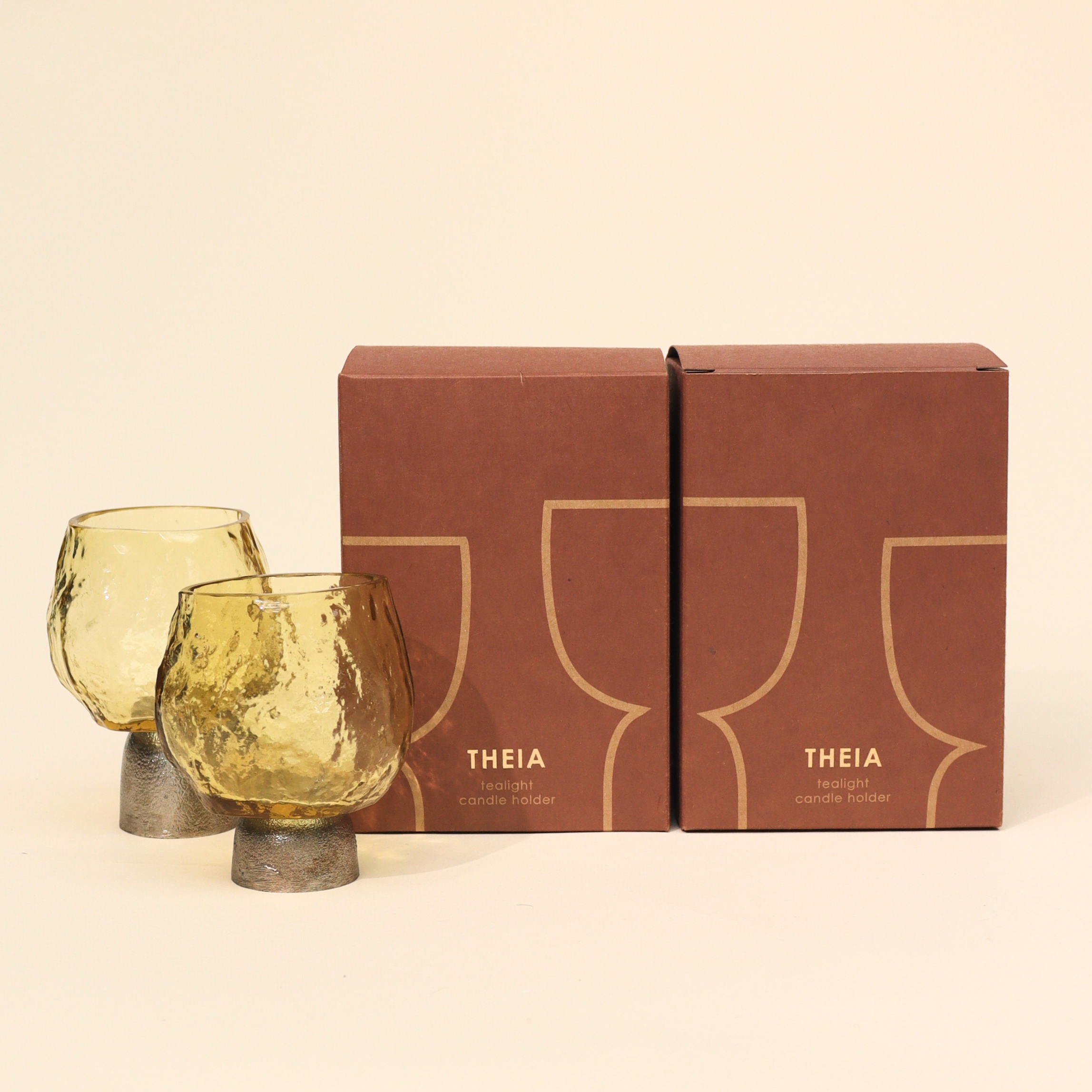 Theia Tealight Holder -  Gold