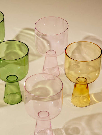 Aria Glass / Dessert Bowl (Set of 4) - Yellow