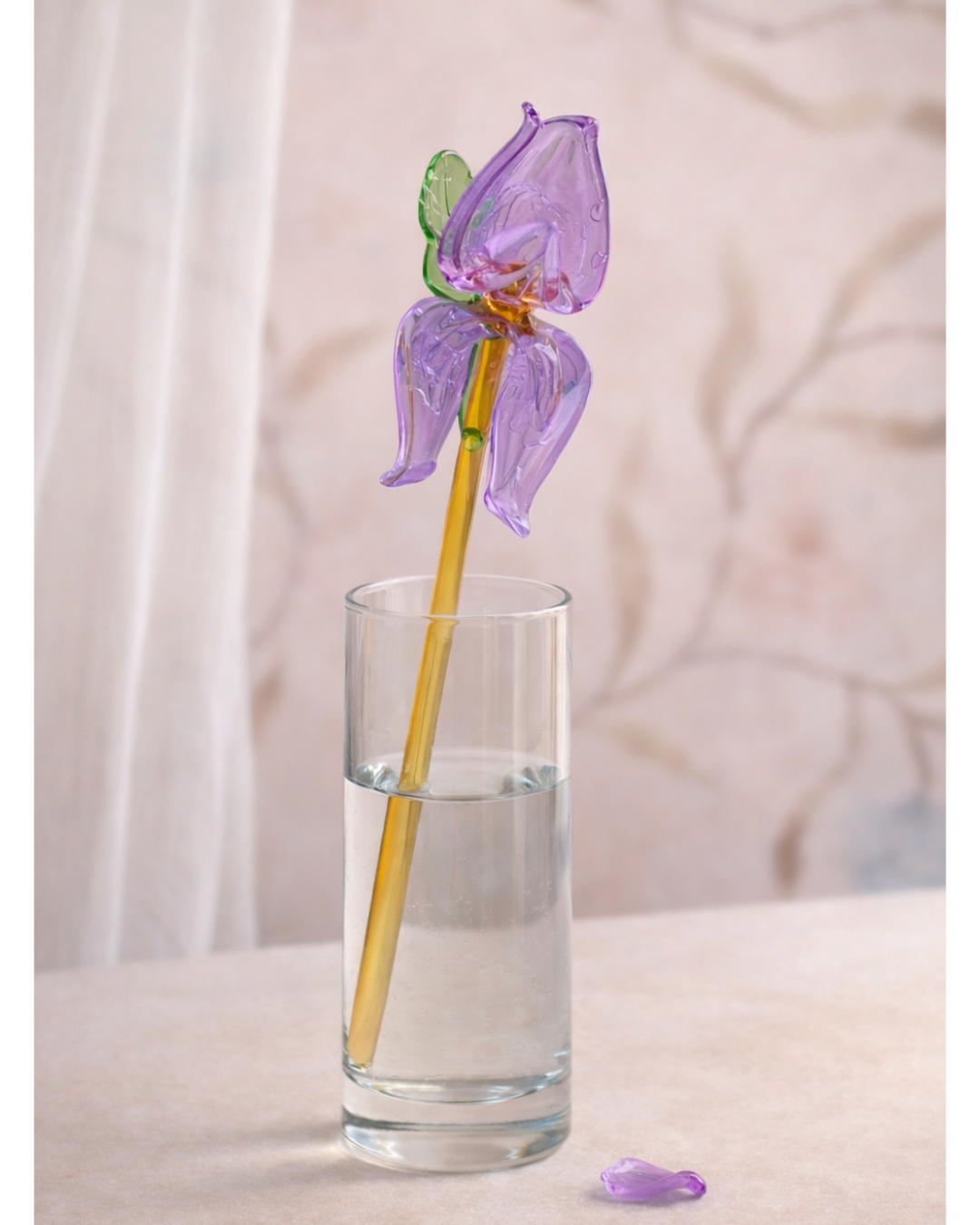 Lavender Bloom- Glass Rose (10")