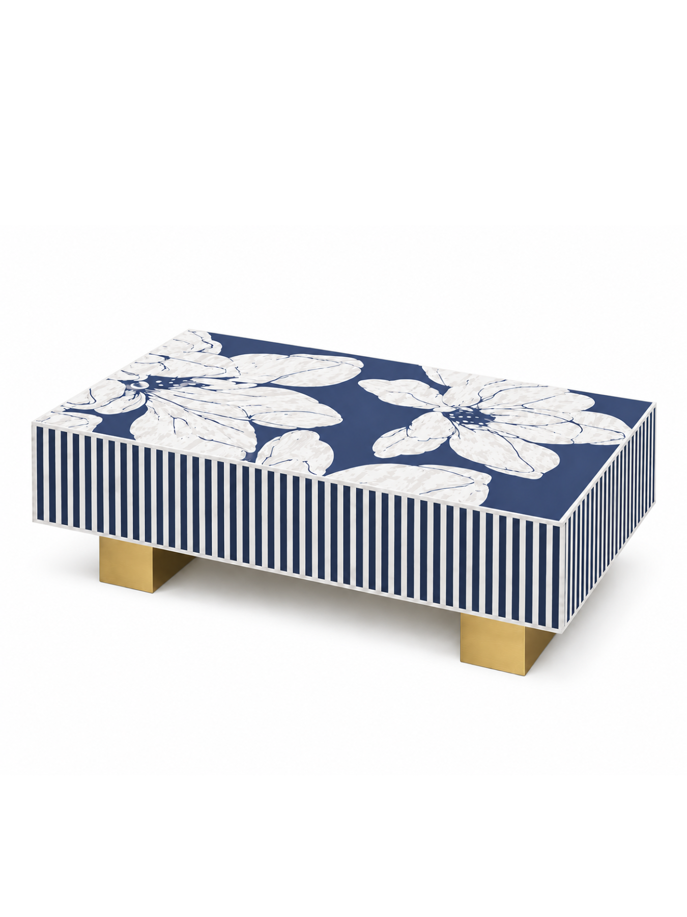 Inlay Luxom Hibiscus Rectangular Coffee Table