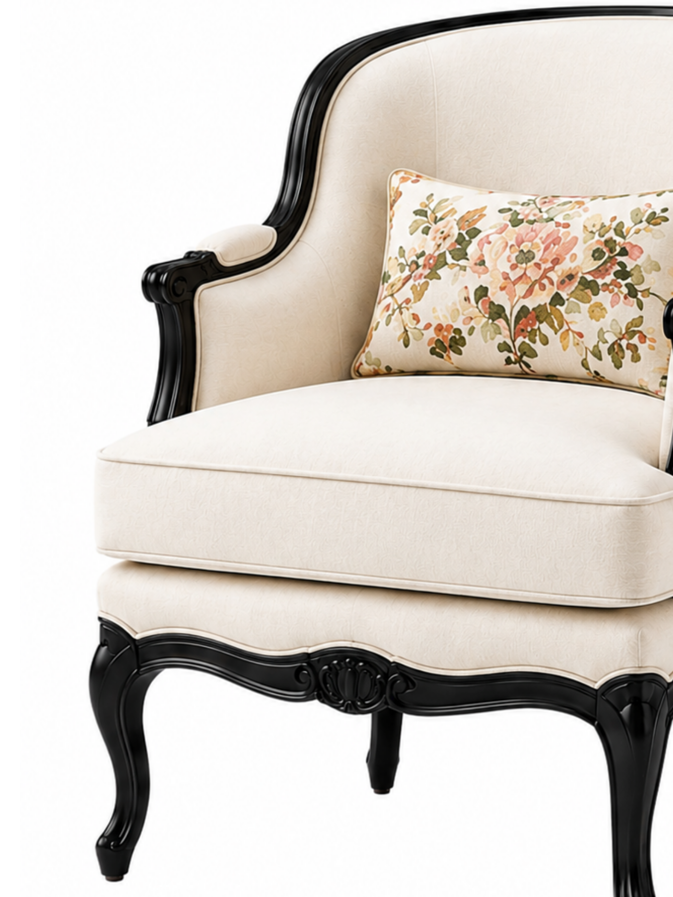 Zoria Floral Wing Accent Chair