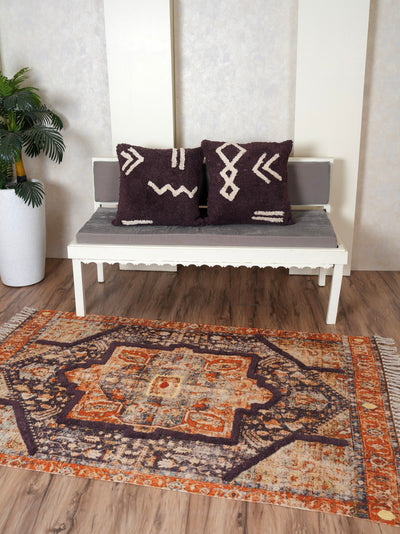 Plum Majesty Embroidered Rug