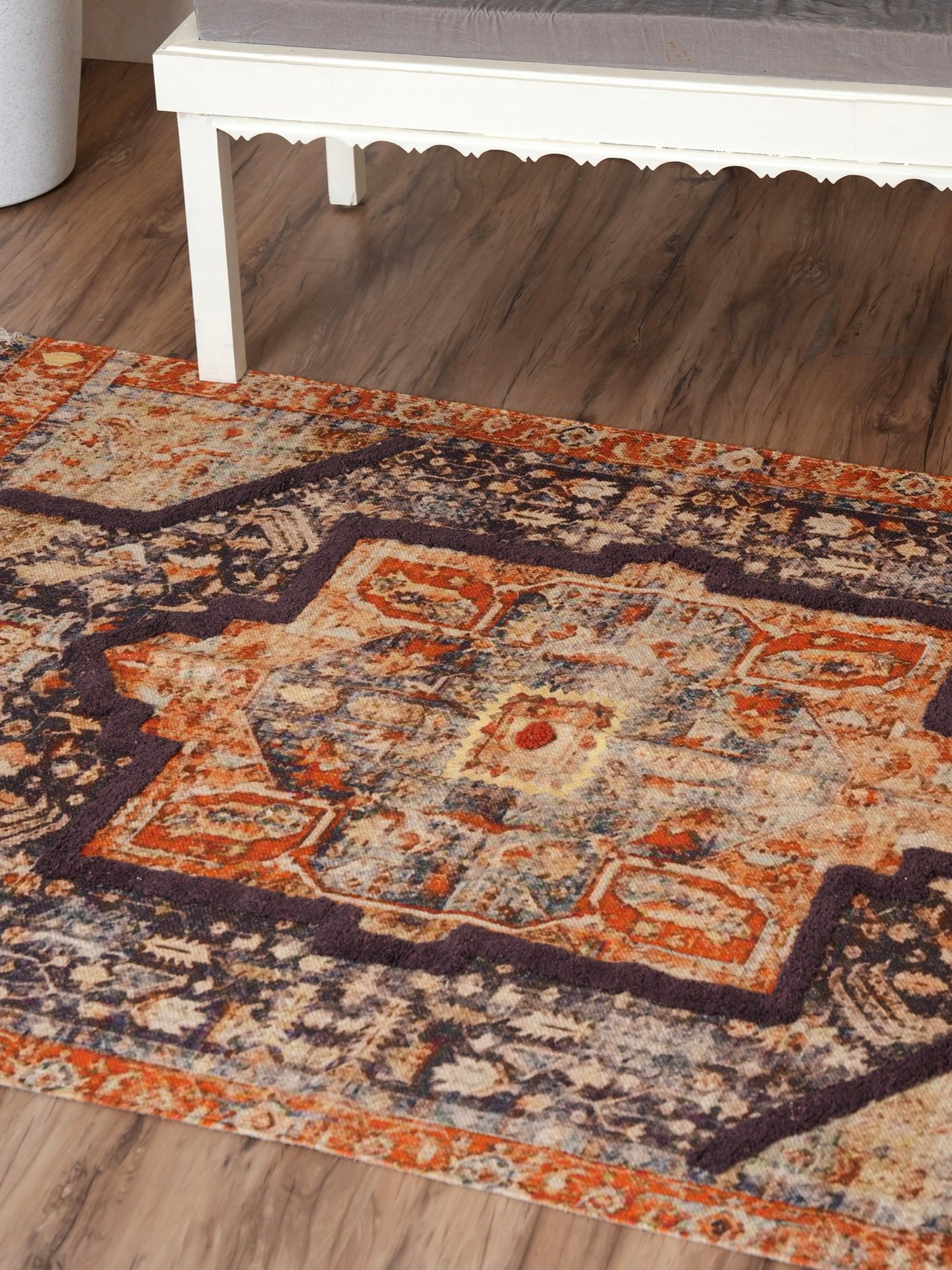 Plum Majesty Embroidered Rug