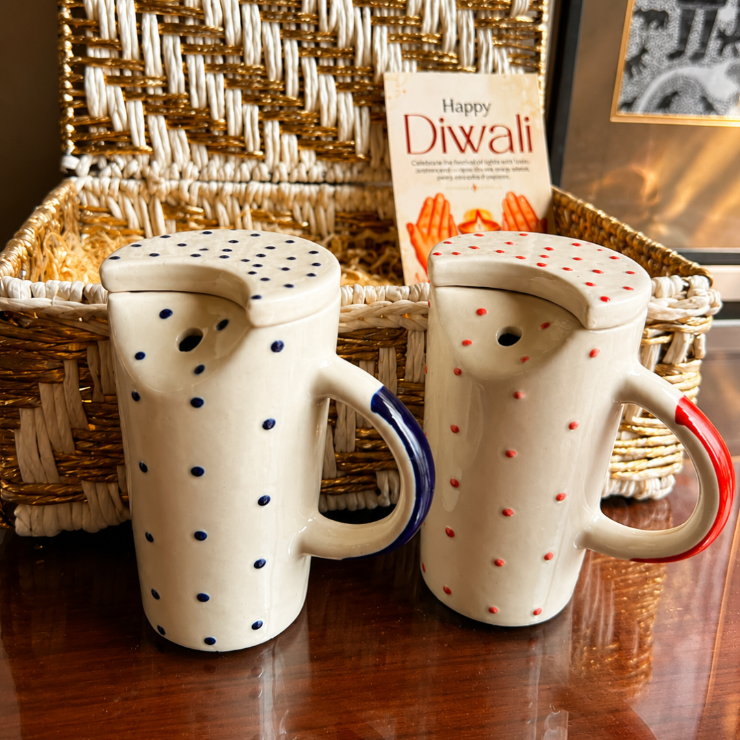 Ruby & Azure Celebration Tumbler Hamper – Premium Diwali Gift Basket - https://artecasa.in/