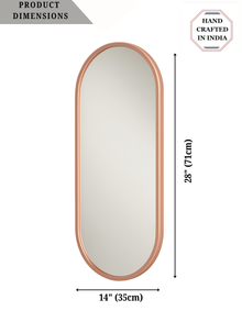 Classic Oblong Mirror- Rosegold