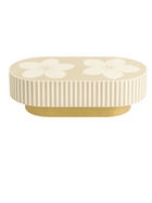 Inlay Jordan Oval Shape Coffee Table - Hibiscus