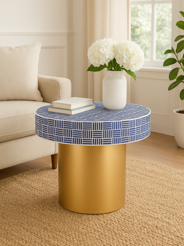 Inlay Round Side Table