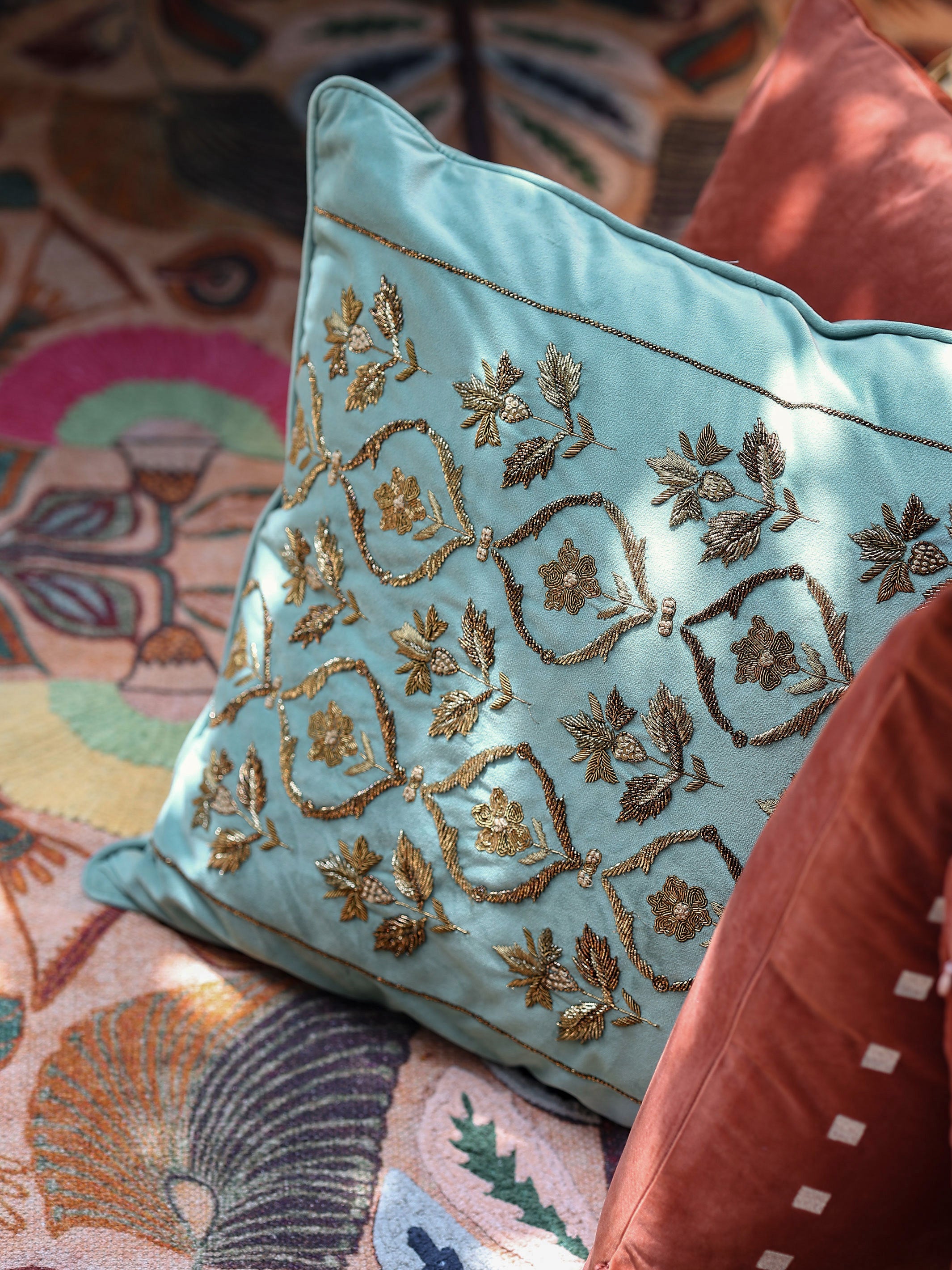 Cushion Cover - Gulzar Faberge Embroidered - Product Image 