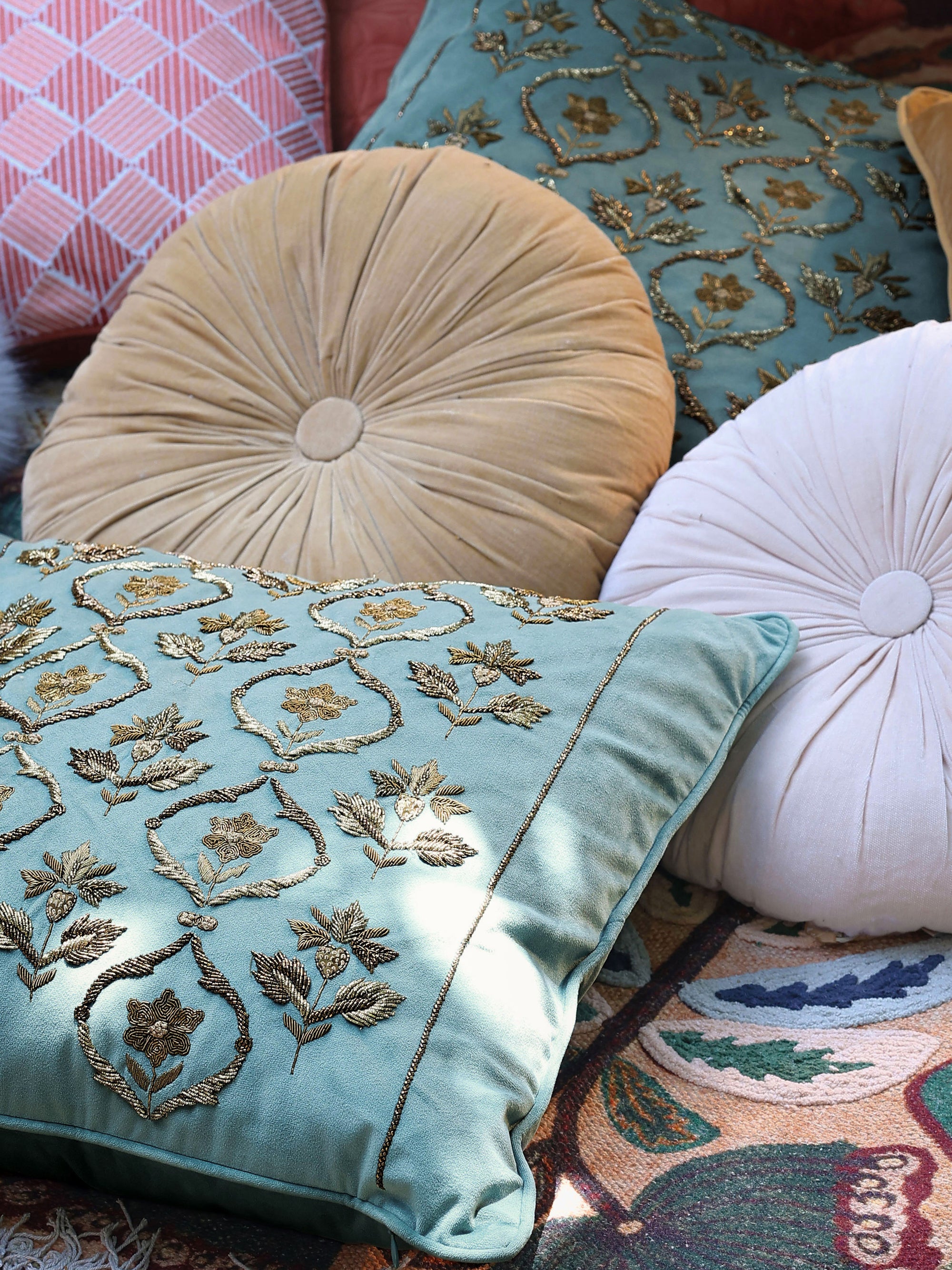 Cushion Cover - Gulzar Faberge Embroidered