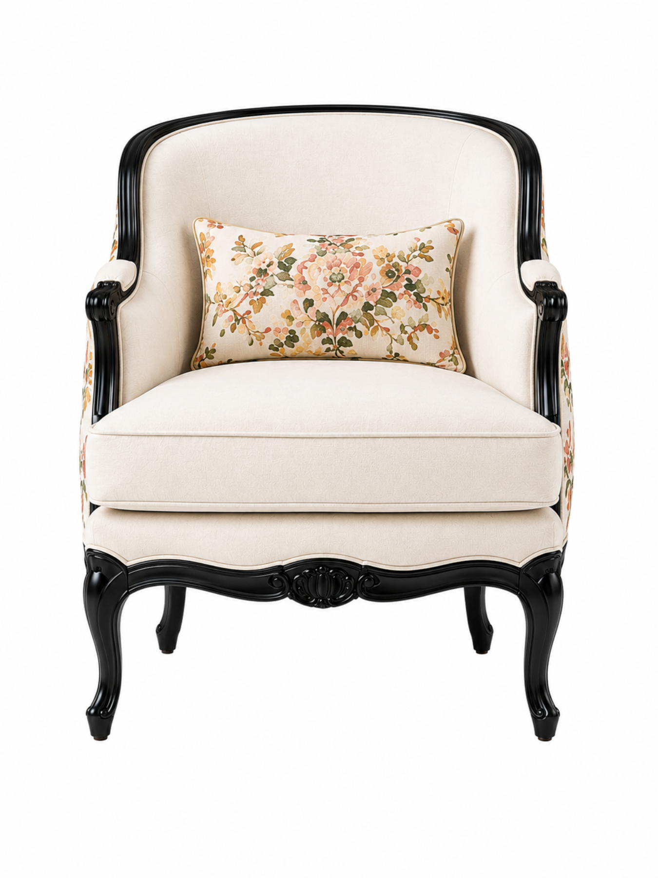 Zoria Floral Wing Accent Chair