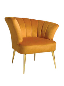 Luxury Opening Shell Designer Velvet Sofa Lounge Chair