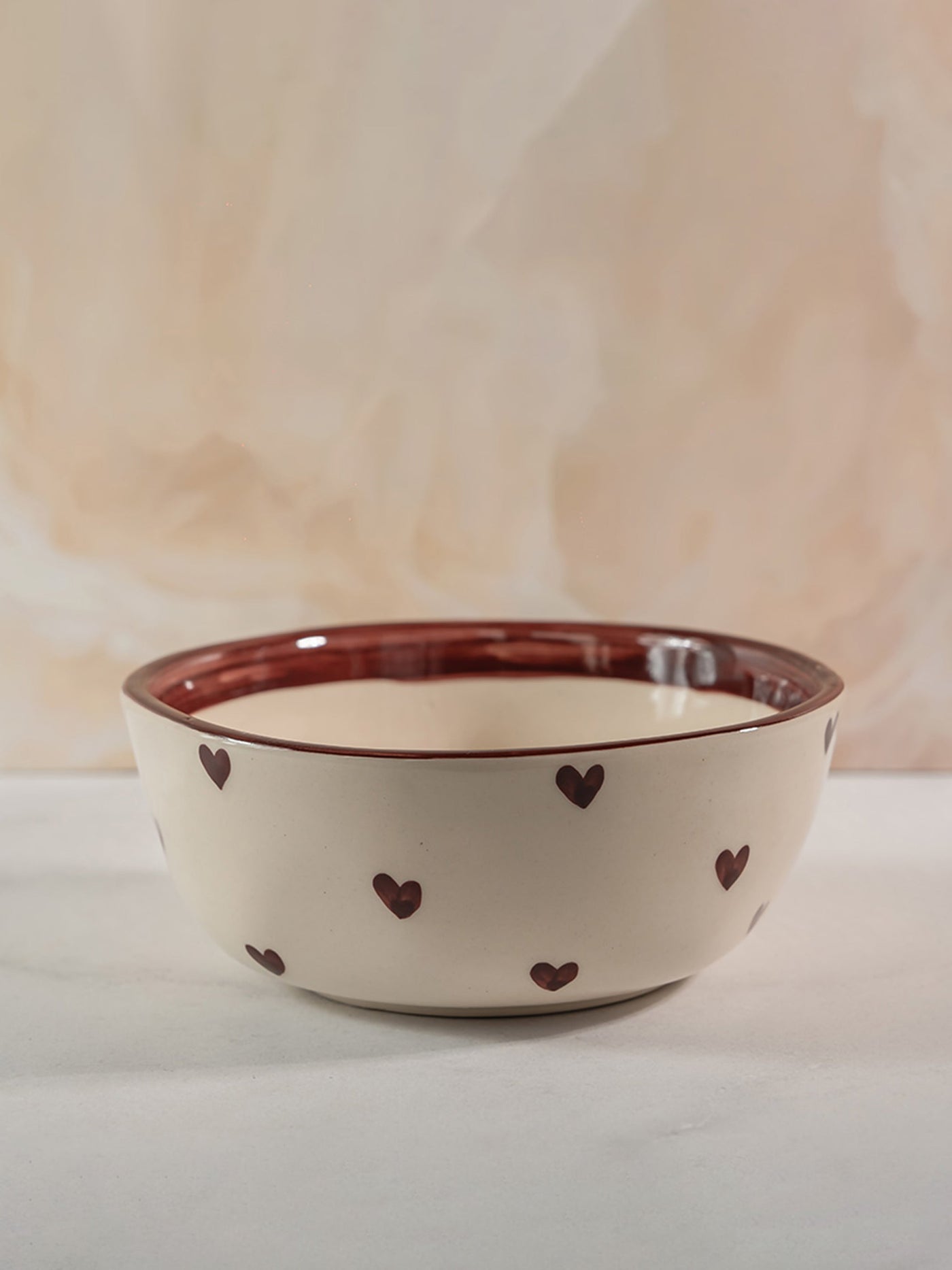Ceramic Bowl - Lovestruck Red