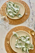 Cascade Green Gift Set-Linen Napkins & Napkin Rings