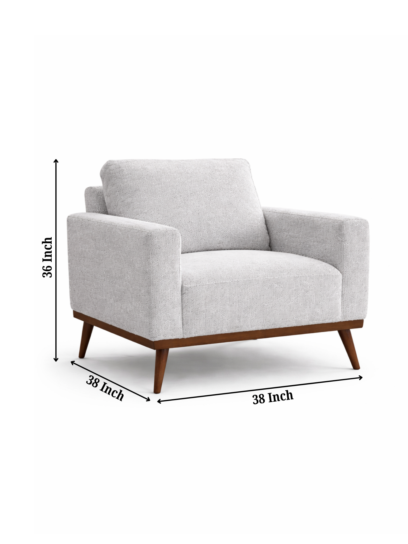 Zolara Teakwood Accent Chair with Premium Velvet Upholstery