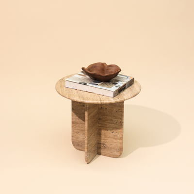 Norge Marble Table - Travertine