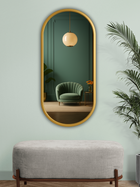 Classic Oblong Mirror- Gold