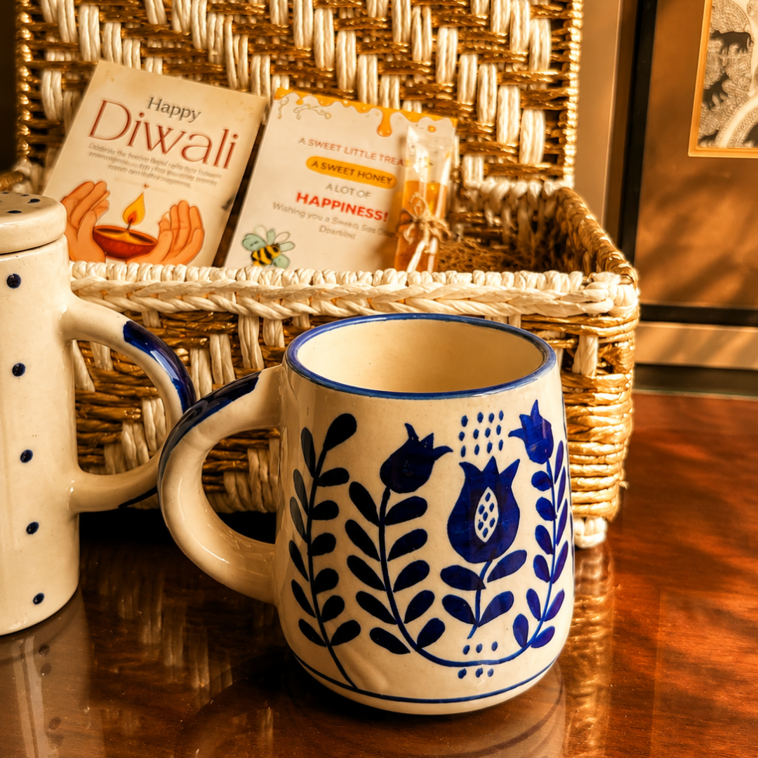 Festive Sip Tumbler Mug Gift Hamper | Diwali Drinkware & Décor Hamper - https://artecasa.in/