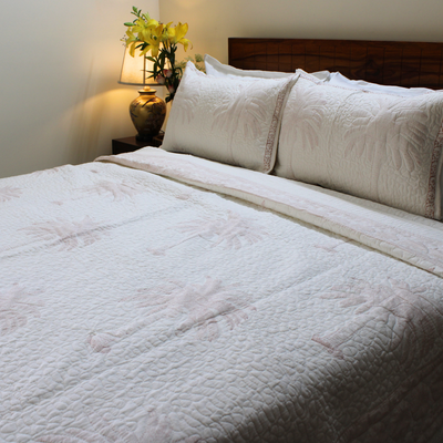 Chinar Bagh-Handblock Quilted Bedcover